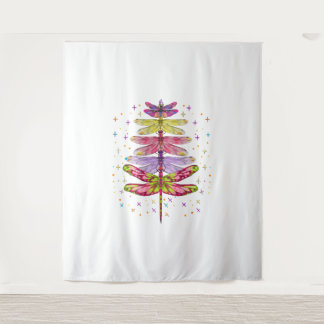 Funny Dragonfly Christmas Tree Tapestry