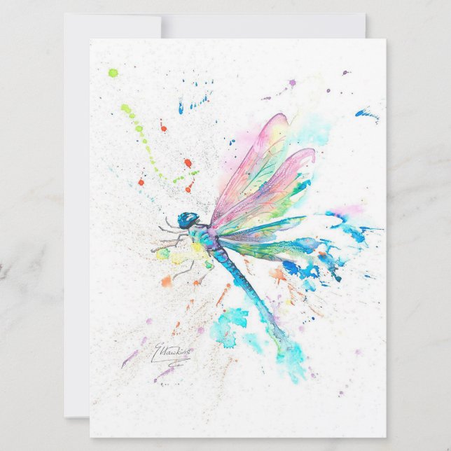 Funny Dragonfly Colourful | Gift For Birthday  (Front)