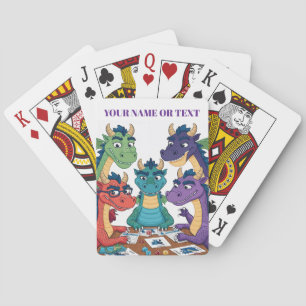 Funny Dragons Playing Cards
