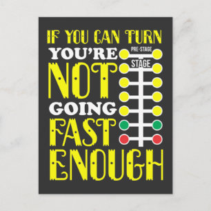 Funny Dragster Driver Race Car Enthusiast Postcard