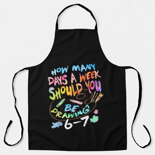 Funny Drawing Sketching Artist  Apron (Front)
