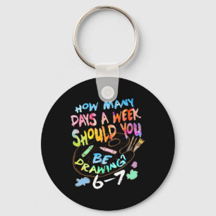Funny Drawing Sketching Artist Art Lover Boys Girl Key Ring