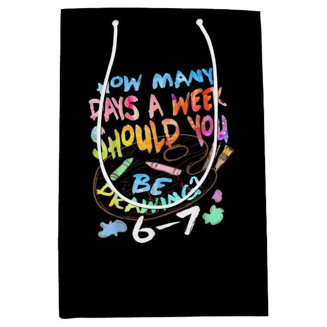 Funny Drawing Sketching Artist  Medium Gift Bag (Front)