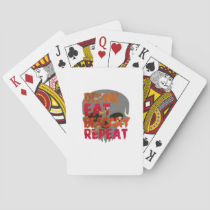 Funny Drink Eat Be Scary Halloween Design Creative Playing Cards