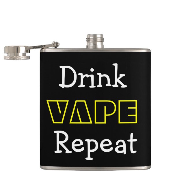 Funny Drink Vape Repeat Hip Flask (Opened)