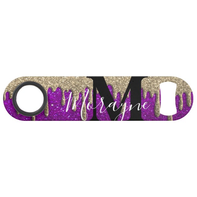 Funny Drinking Beer Glitter Drip Sparkles Gold (Back Horizontal)