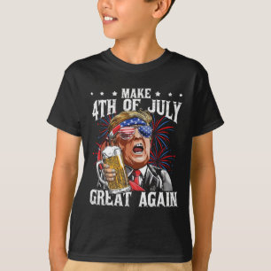 Funny Drinking Beer Team Make 4th Of July Great Ag T-Shirt