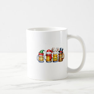 Funny Drinking Christmas Santa Beer Christmas Ligh Coffee Mug