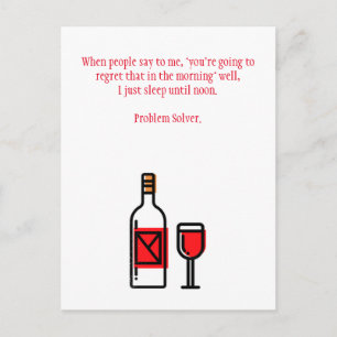 Funny Drinking Hangover Postcard