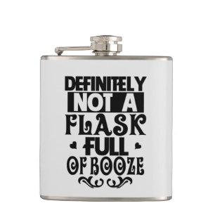 funny drinking lovers word art hip flask