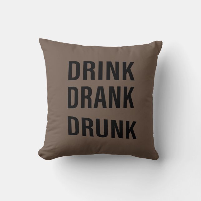 Funny drinking sayings about whiskey drinker cushion (Front)