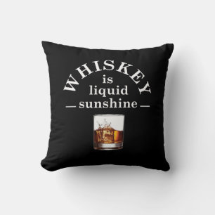 Funny Drinking Whiskey quote Cushion