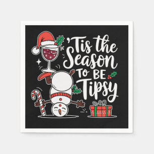 Funny drinking wine party napkin