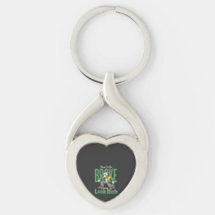 Funny Drip Dog Money Quote Key Ring