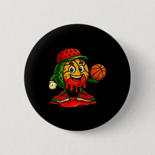 Funny Dripping Watermelon Basketball Watermelon Da 6 Cm Round Badge