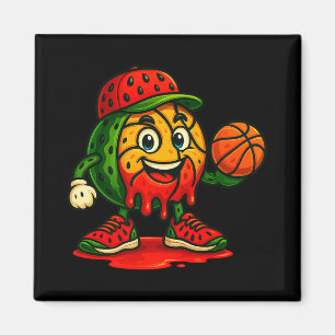 Funny Dripping Watermelon Basketball Watermelon Da Magnet