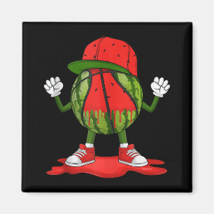 Funny Dripping Watermelon Basketball Watermelon Da Magnet
