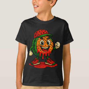 Funny Dripping Watermelon Basketball Watermelon Da T-Shirt
