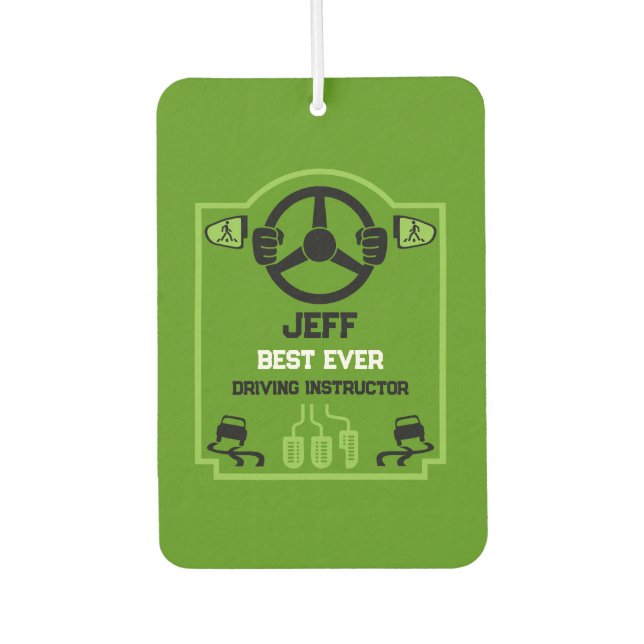 Funny Driving Instructor Gift Car Air Freshener (Front)