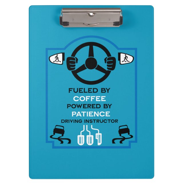 Funny Driving Instructor Gift Clipboard (Front)