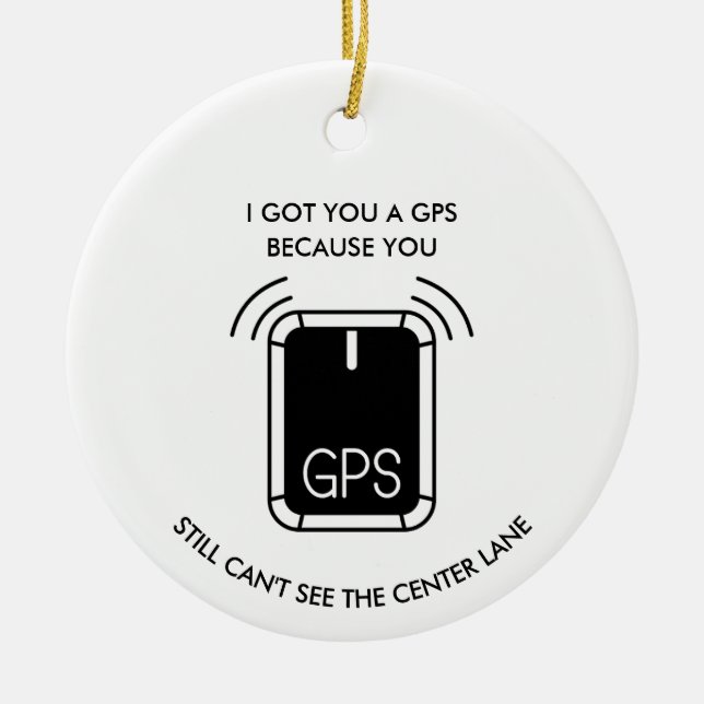 Funny Driving or bowling, Sarcastic gift Ceramic Tree Decoration (Front)