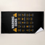 Funny Driving Warning Signs 101 Auto Mechanic Gift Beach Towel<br><div class="desc">Funny Driving Warning Signs 101 Auto Mechanic Gift Driver</div>