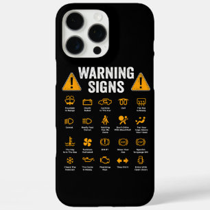 Funny Driving Warning Signs 101 Auto Mechanic Gift iPhone 16 Pro Max Case