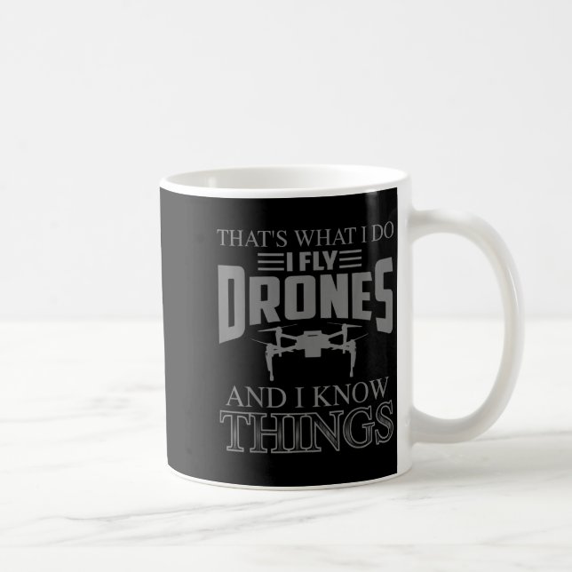 Funny Drone Art For Men Women Boys Drone Racing Dr Coffee Mug (Right)
