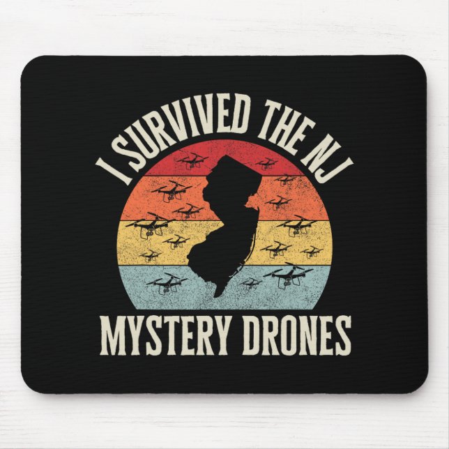 Funny Drone Lover I Survived The New Jersey Myster Mouse Mat (Front)
