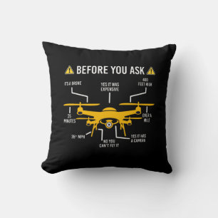 funny drone pilot shirts before you ask drone shir cushion