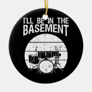 Funny Drummer Art For Men Women Drum Set Drumming Ceramic Tree Decoration