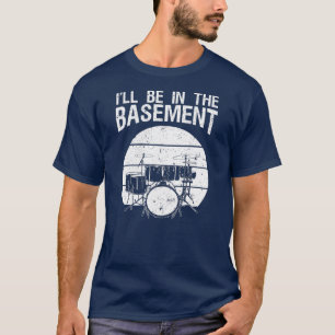 Funny Drummer Art For Men Women Drum Set Drumming T-Shirt