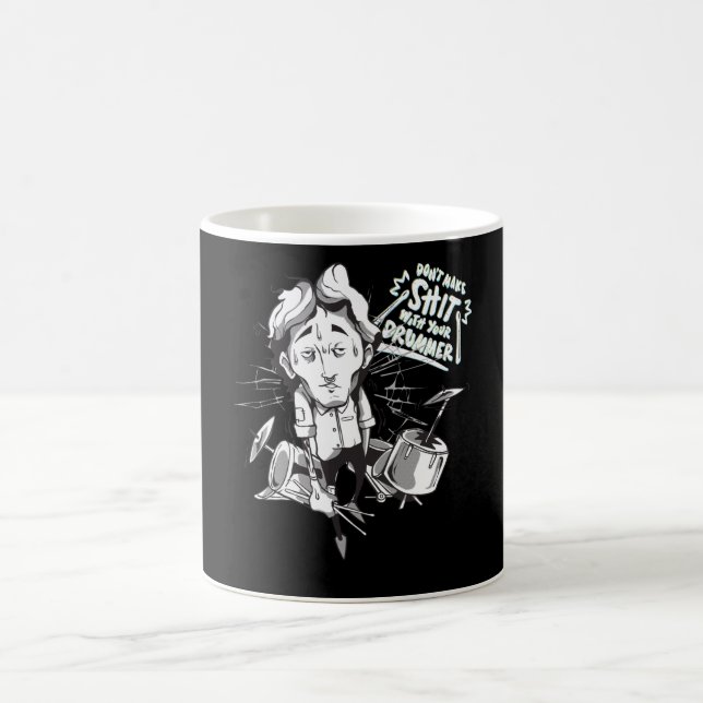 Funny Drummer Drums Gift Coffee Mug (Center)