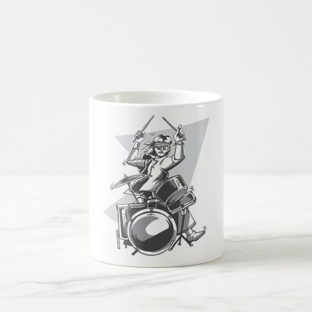 Funny Drummer Drums Gift Coffee Mug (Center)