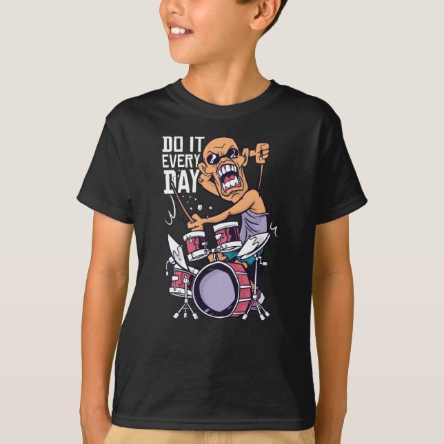 Funny Drummer Drums Gift T-Shirt (Front)