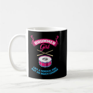 Funny Drummer Girl Music Marching Band Drumming Pe Coffee Mug