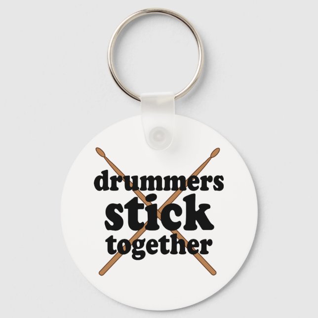 Funny Drummer Key Ring (Front)