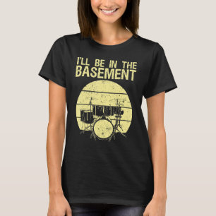 Funny Drummer Men Women Drumming Drum Set Music T-Shirt