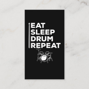 Funny Drummer Music Lover Drumming Business Card