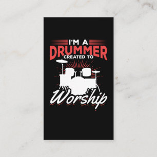 Funny Drummer Quote Drum Set Business Card