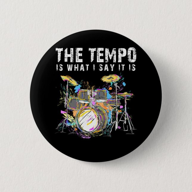 Funny Drummer Quote Drumset Rock Band Musician 6 Cm Round Badge (Front)