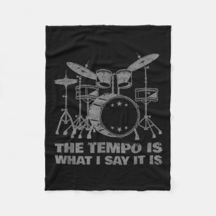 Funny Drumming Art For Men Women Drumline Drum Set Fleece Blanket