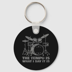 Funny Drumming Art For Men Women Drumline Drum Set Key Ring