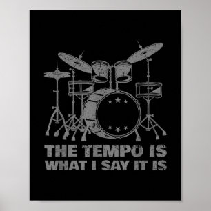 Funny Drumming Art For Men Women Drumline Drum Set Poster