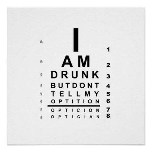 eye chart posters prints zazzle uk