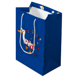 Funny Duck 4th of July Kids Cute Medium Gift Bag