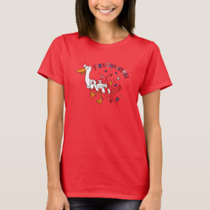 Funny Duck 4th of July Kids Cute T-Shirt