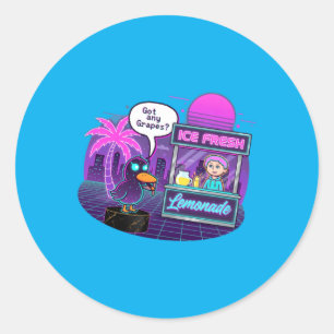 Funny Duck At Lemonade Stand Asking Gs Classic Round Sticker