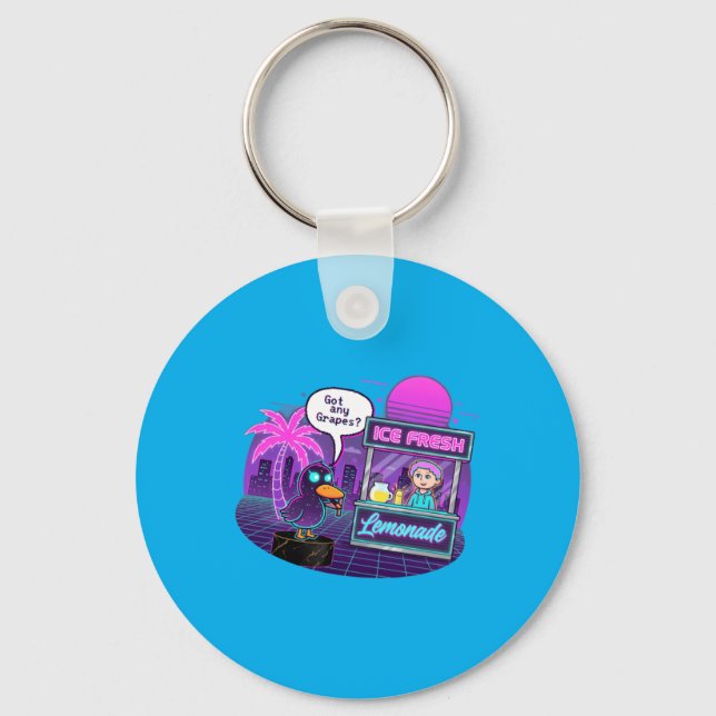Funny Duck At Lemonade Stand Asking Gs Key Ring (Front)