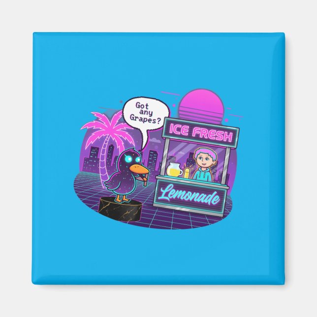 Funny Duck At Lemonade Stand Asking Gs Magnet (Front)
